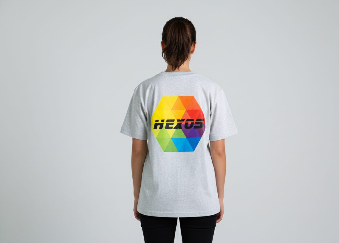 The Hexagon Tee - Heather Grey