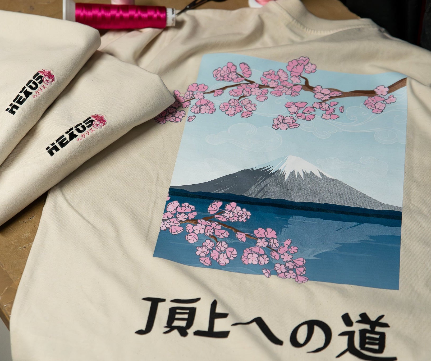 Edo Era Fuji Tee - Natural