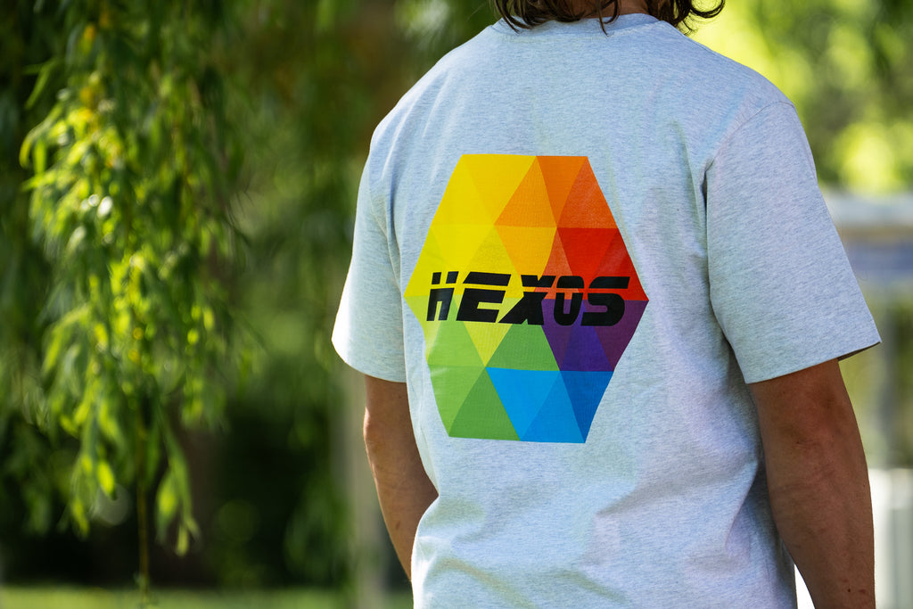 The Hexagon Tee - Heather Grey